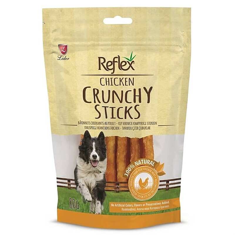 Reflex Crunchy Sticks Tavuklu Çıtır Köpek Ödül Çubukları 80 Gr.