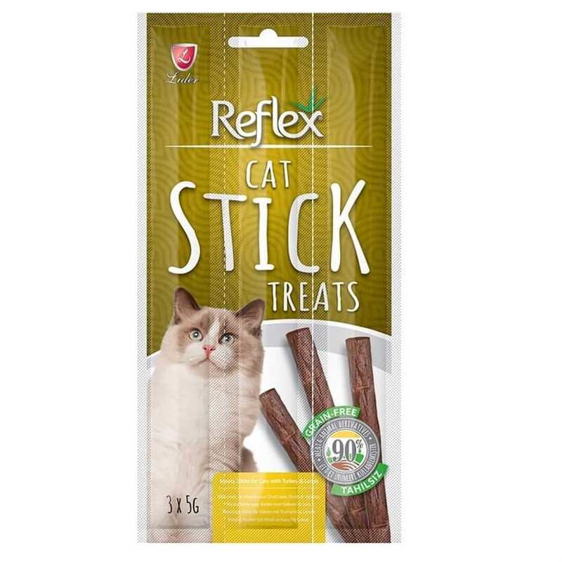 Reflex - REFLEX HİNDİLİ KUZULU KEDİ ÖDÜL ÇUBUĞU 5 GR 3 ADET