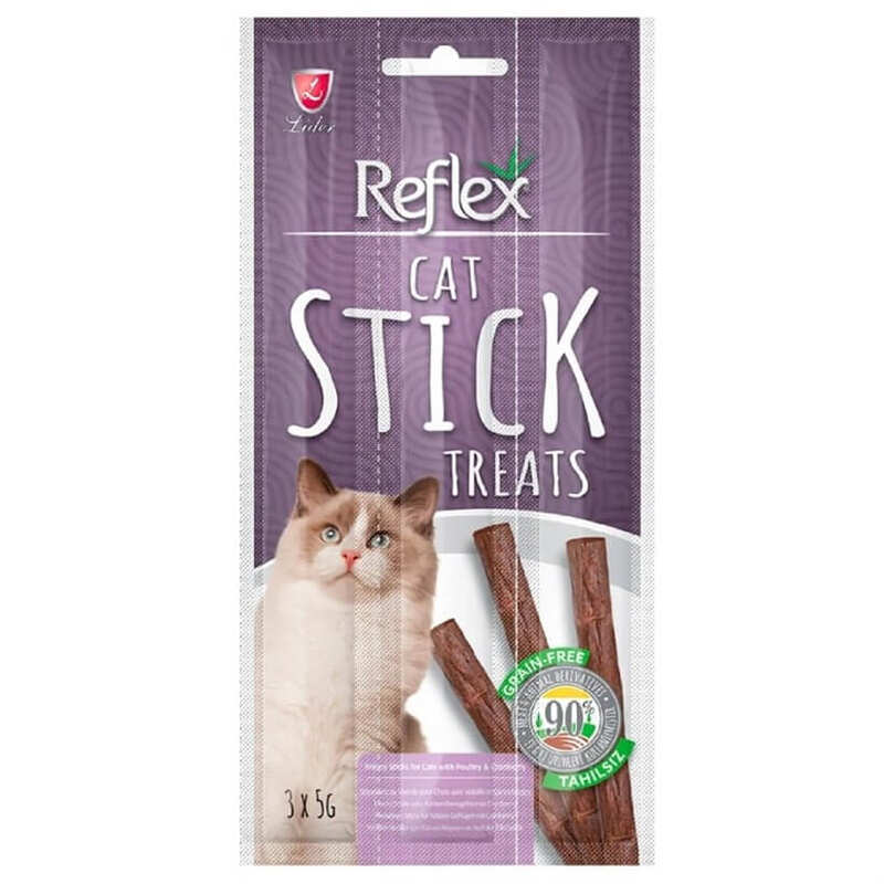 Reflex - REFLEX KÜMES HAYVANLI KEDİ ÖDÜL ÇUBUĞU 5 GR 3 ADET