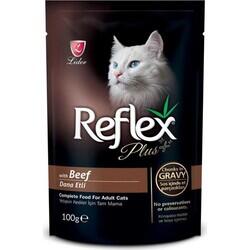Reflex Plus Biftekli Gravy Soslu Pounch Kedi Konservesi 100 Gr. - 3