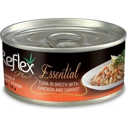 Reflex Plus Essential Ton Tavuk Havuçlu Kedi Konservesi 70 Gr. - Thumbnail