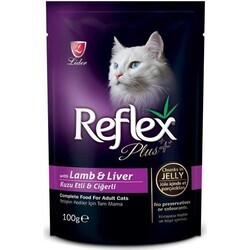 Reflex Plus - Reflex Plus Kuzu Etli Ciğerli Pounch Kedi Konservesi 100 Gr. (1)