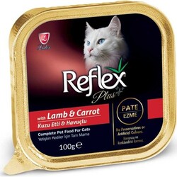 Reflex Plus - Reflex Plus Kuzu Etli Havuçlu Kedi Konservesi 100 Gr.