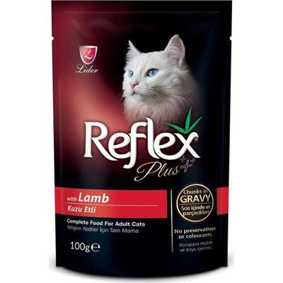 Reflex Plus Kuzu Etli Pounch Kedi Konservesi 100 Gr. - 1