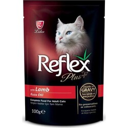 Reflex Plus - Reflex Plus Kuzu Etli Pounch Kedi Konservesi 100 Gr.