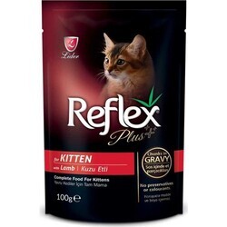 Reflex Plus Kuzu Etli Pounch Yavru Kedi Konservesi 100 Gr. - Thumbnail