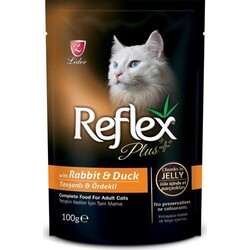 Reflex Plus - Reflex Plus Tavşan Ve Ördekli Pounch Kedi Konservesi 100 Gr.