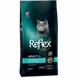 Reflex Plus - Reflex Plus Tavuklu Kısırlaştırılmış Kedi Maması 15 Kg.