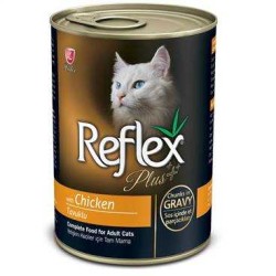 Reflex - Reflex Plus Tavuklu Parça Etli Soslu Kedi Konservesi 400 Gr.
