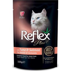 Reflex Plus - Reflex Plus Tuna Ve Somonlu Pounch Kedi Konservesi 100 Gr.