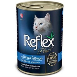 Reflex Plus - Reflex Plus Tuna Ve Somonlu Soslu Kedi Konservesi 400 Gr. (1)