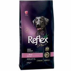 Reflex - Reflex Plus Yüksek Enerjili Biftekli Köpek Maması 15 Kg.