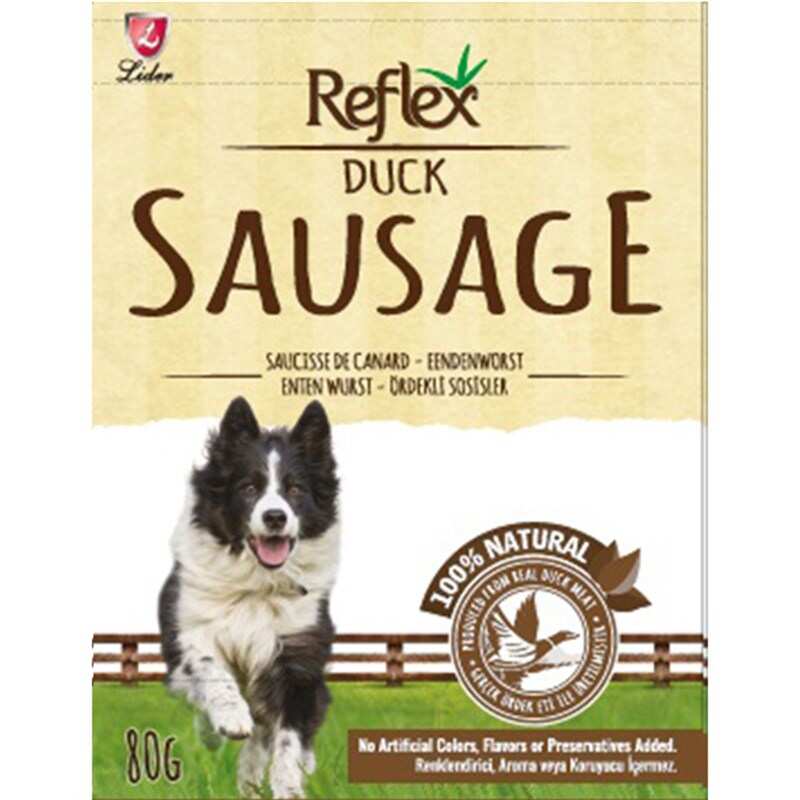 Reflex - Reflex Sausage Ördekli Sosis Köpek Ödül Maması 80 Gr.