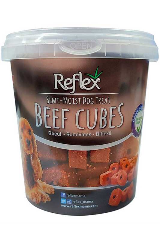 Reflex - Reflex Semi-Moist Biftekli Küp Köpek Ödül Maması 500gr