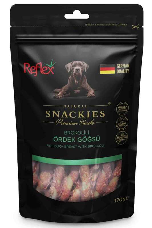 Reflex - Reflex Snackies Brokolili Ördek Göğsü Köpek Ödül Maması 170gr