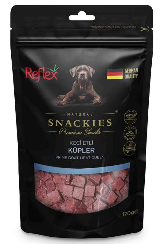 Reflex - Reflex Snackies Keçi Etli Küpler Köpek Ödül Maması 170gr