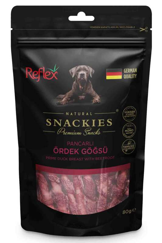 Reflex - Reflex Snackies Pancarlı Ördek Göğsü Köpek Ödül Maması 80gr