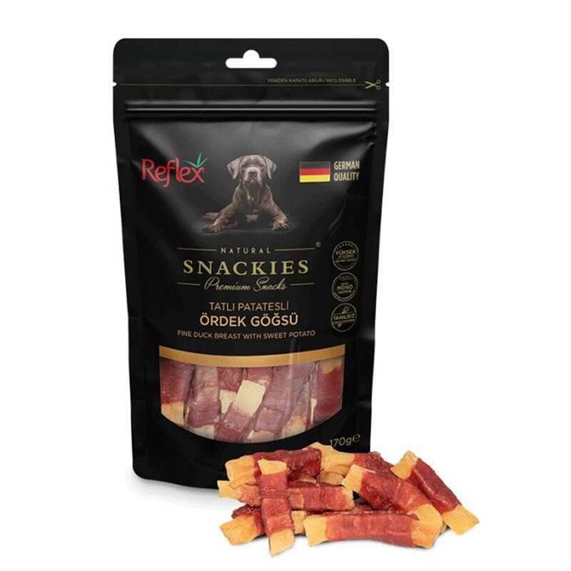 Reflex - Reflex Snackies Tatlı Patatesli Ördek Göğüslü Köpek Ödülü 170gr