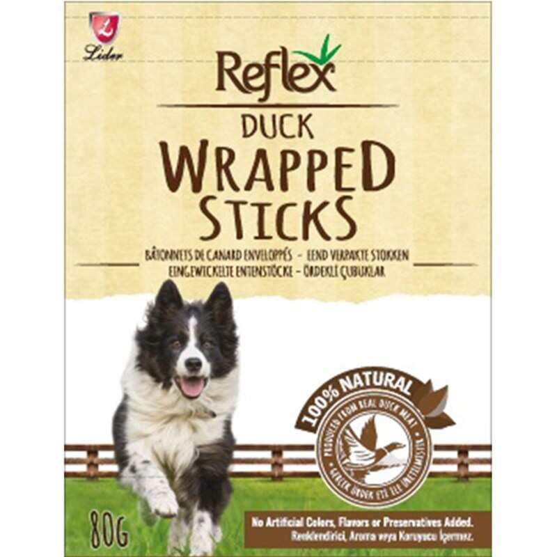 Reflex - Reflex Wrapped Sticks Ördekli Köpek Ödül Çubukları 80 Gr.