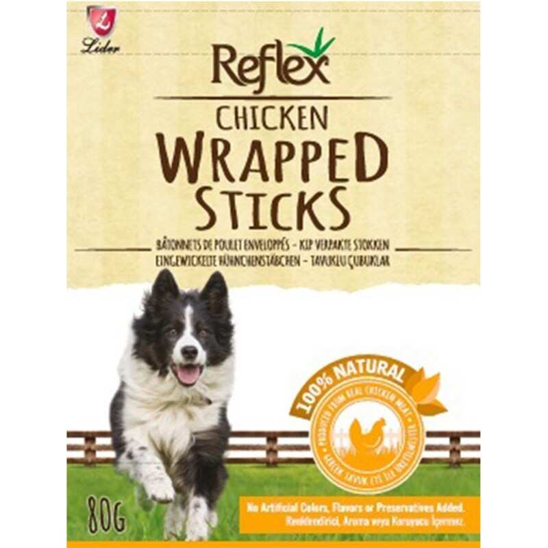 Reflex - Reflex Wrapped Sticks Tavuklu Köpek Ödül Çubukları 80 Gr.