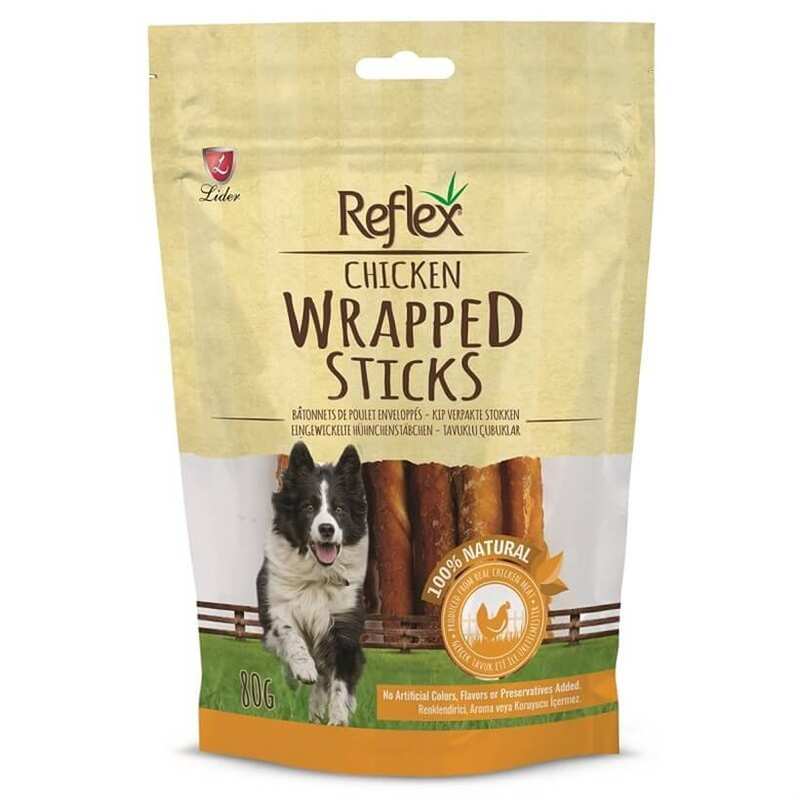 Reflex - Reflex Wrapped Sticks Tavuklu Köpek Ödül Çubukları 80 Gr.