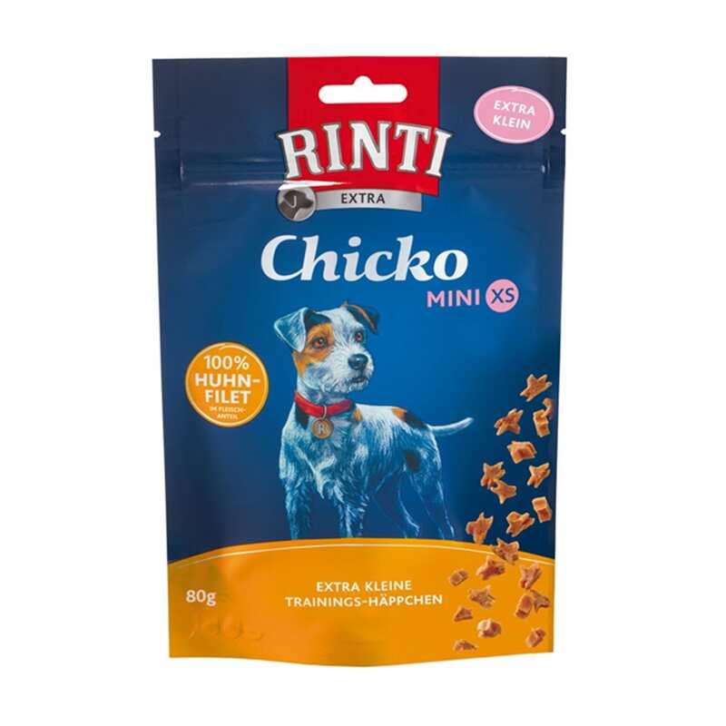 Rinti - Rinti Küçük Irklar için Tavuklu Köpek Ödülü Xs 80 Gr.