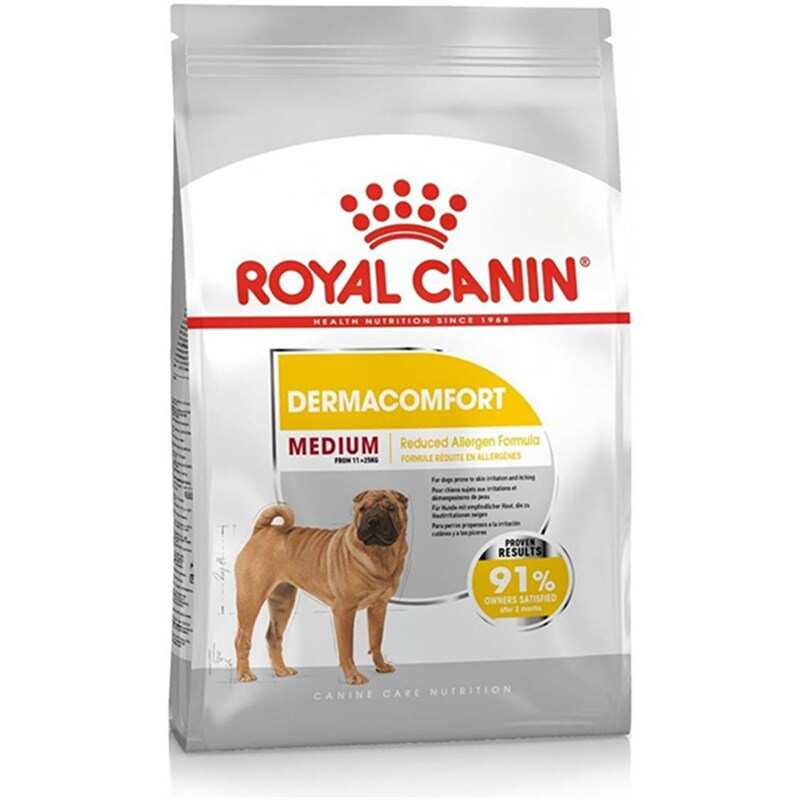 Royal Canın - Royal Canin Medium Dermacomfort Deri ve Tüy Sağlığı için Orta Irk Yetişkin Köpek Maması 12kg
