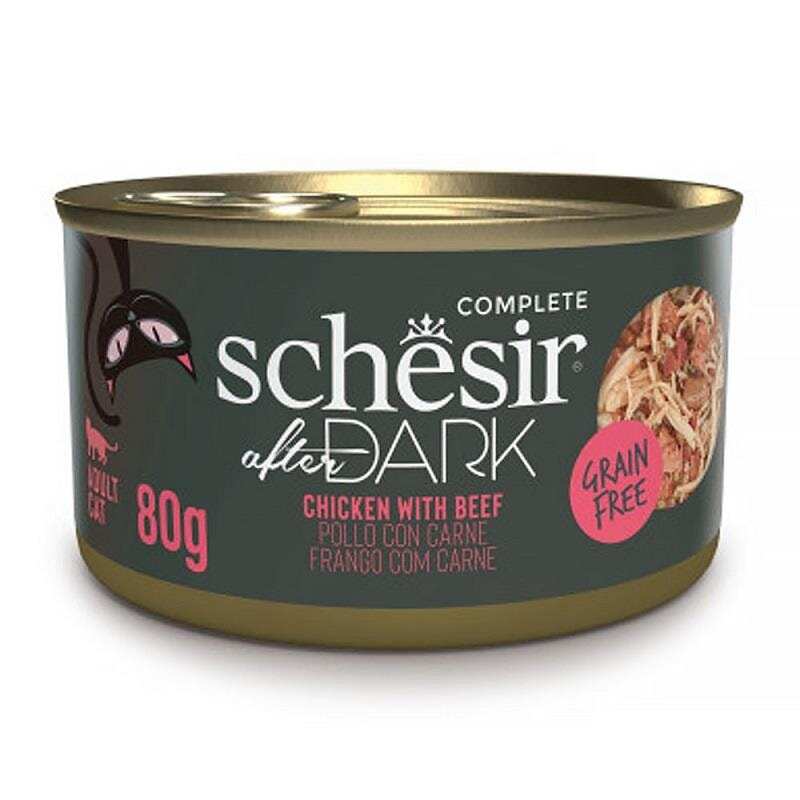 Schesir - SCHESIR AFTER DARK CAT CAN TAM GIDA TAVUK&SIĞIR ETİ 80G