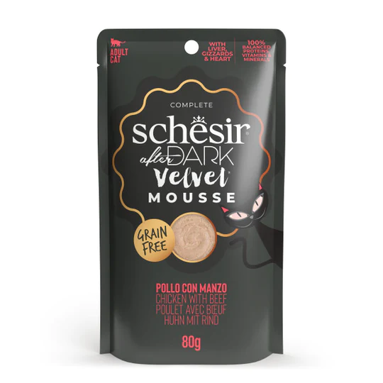 Schesir - SCHESIR AFTER DARK CAT POUCH MOUSSE TAVUK&BILDIRCIN YUMURTASI 80GR