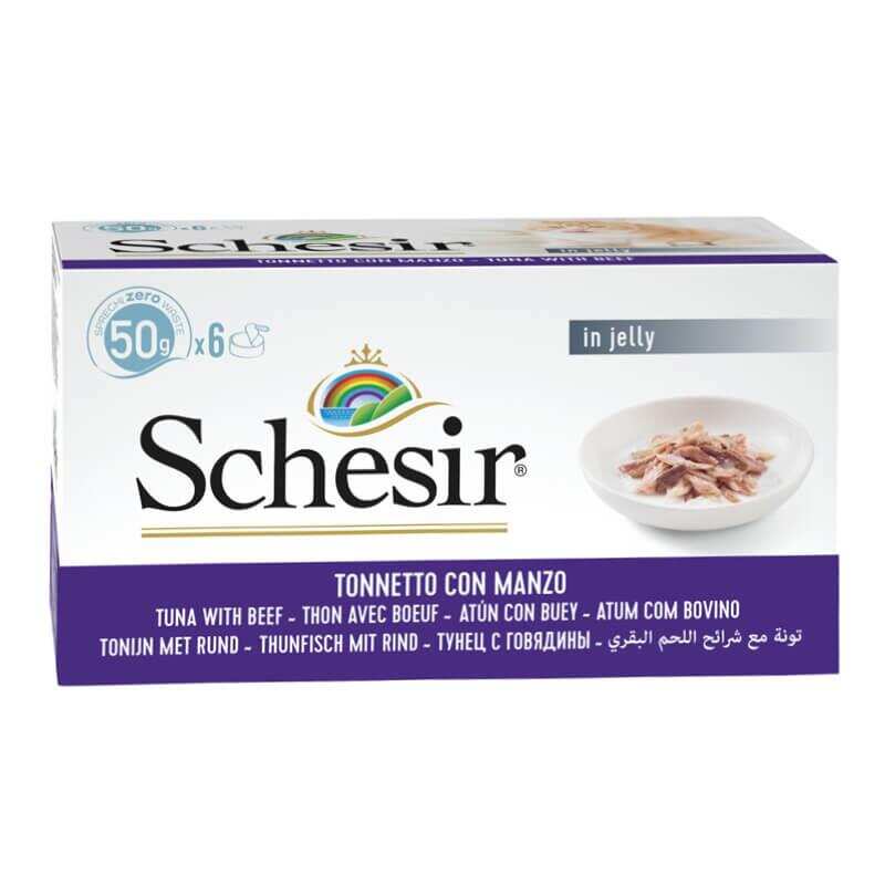Schesir - Schesir C106 Multipack Ton Balıklı Ve Biftekli Kedi Yaş Maması 50 Gr. ( 6 Lı Paket )