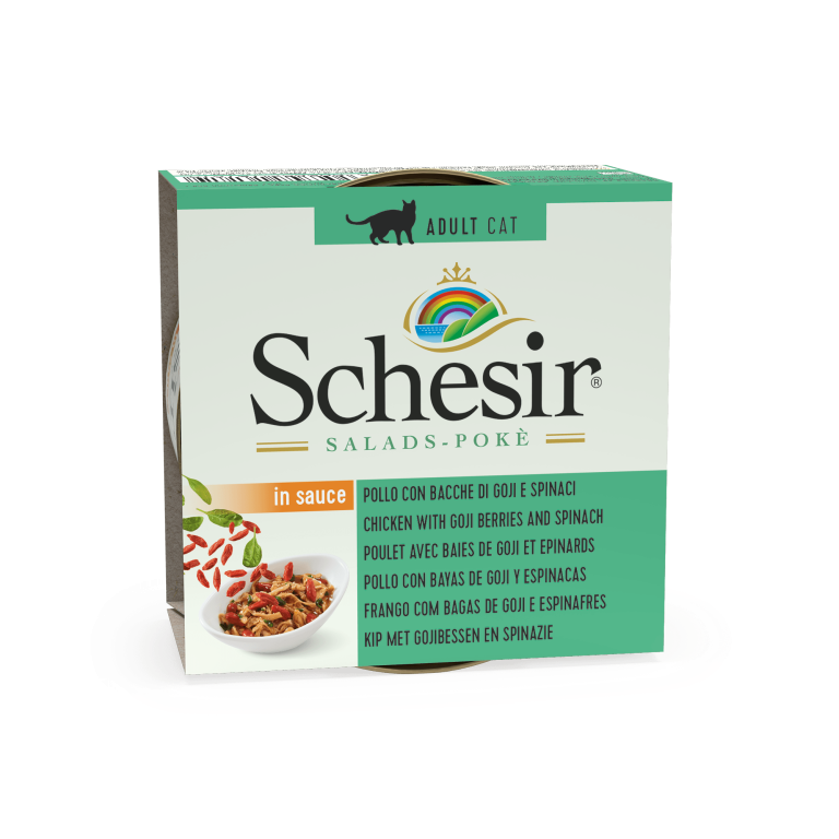 Schesir - Schesir Salads Poke Tavuk, Gojiberry, Ispanaklı Kedi Salatası 85gr