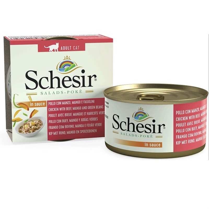 Schesir - Schesir Salads Poke Tavuk, Sığır, Mango, Fasulyeli Kedi Salatası 85gr