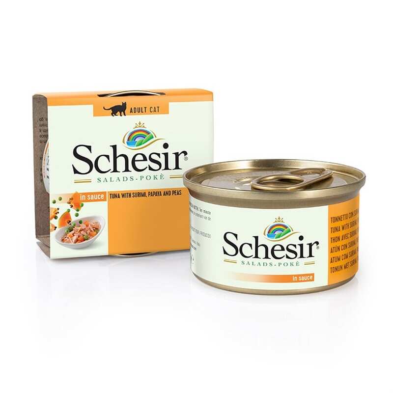 Schesir - Schesir Salads Poke Ton, Surimi, Papaya, Bezelyeli Kedi Salatası 85gr