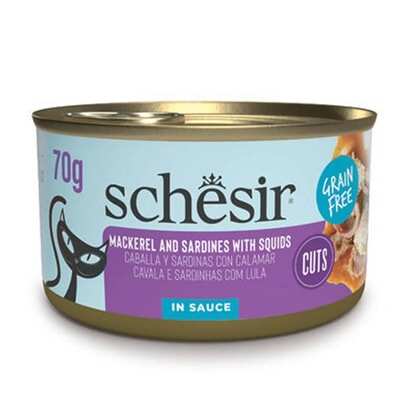 Schesir - Schesir Sardalya ile Uskumrulu Sos İçinde Kedi Konservesi 70 Gr