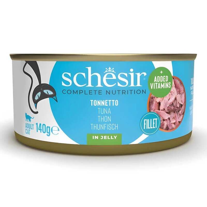 Schesir - Schesir Tam ve Dengeli Ton Balıklı Jöle İçinde Kedi Konservesi 140 Gr