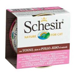 Schesir - Schesir Ton Balıklı Tavuklu Pirinçli Kedi Konservesi 85 Gr.