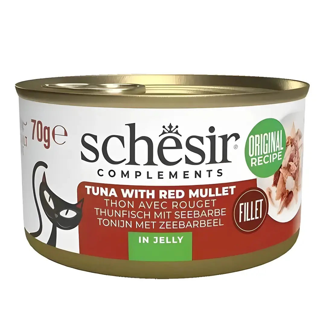 Schesir - Schesir Ton Balıklı ve Barbun Balıklı Jöle İçinde Konserve Kedi Maması 70gr