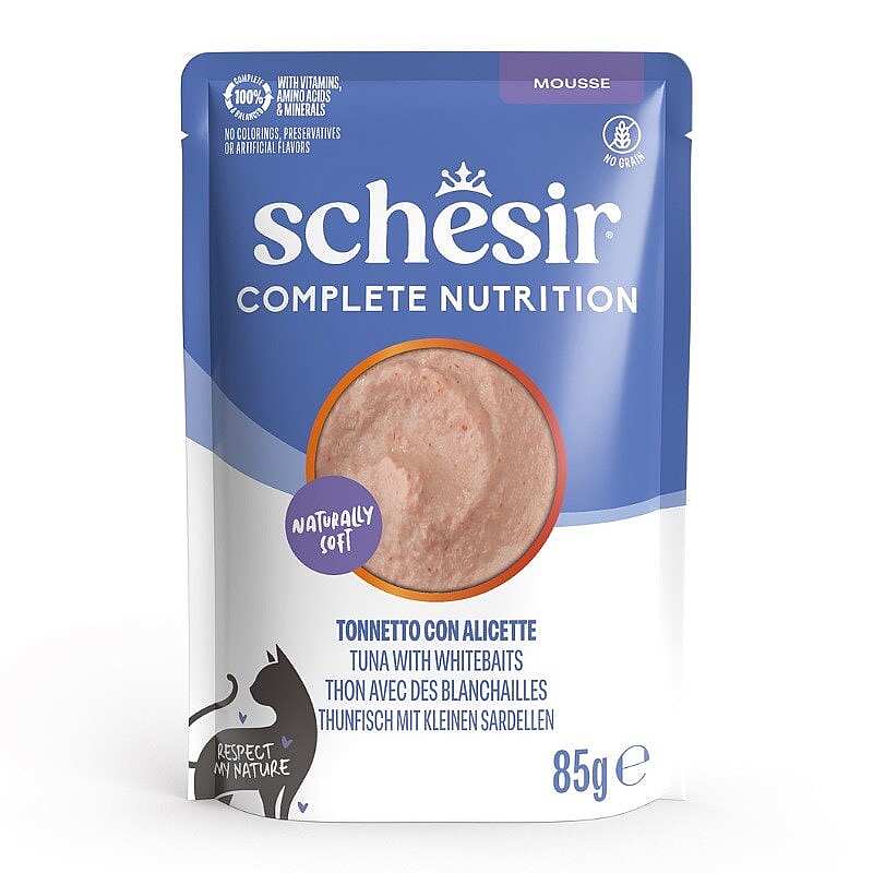 Schesir Ton Balıklı ve Hamsili Mus Kedi Pouch 85 g