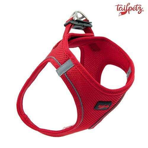 Tailpetz - Tailpetz Air Mesh Harness Göğüs Tasması Kırmızı Medium