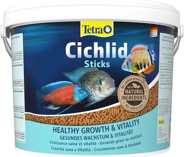 Tetra Cichild Stikcs Büyük Süs Balıkları İçin Yemi 10 Litre