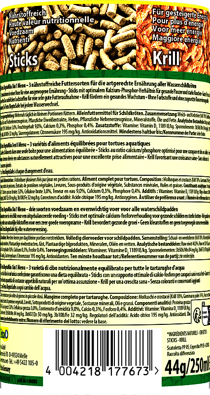 Tetra Reptomin Menu Karışık Kaplumbağa Yemi 250 Ml (1)