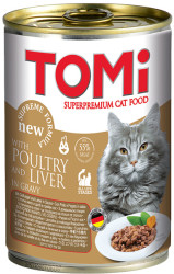 Tomi - Tomi Kaz Ve Ciğerli Kedi Konservesi 400 Gr.