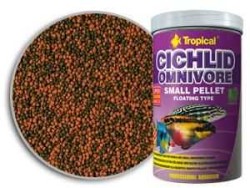 Tropical - Tropical Cichlid Omnivore Small Pellet Balık Yemi 90 Gr / 250 Ml