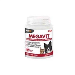 VetIQ - Vetıq Megavit Köpek Ve Kediler İçin Multivitamin Ve Mineral Desteği 30 Tbl