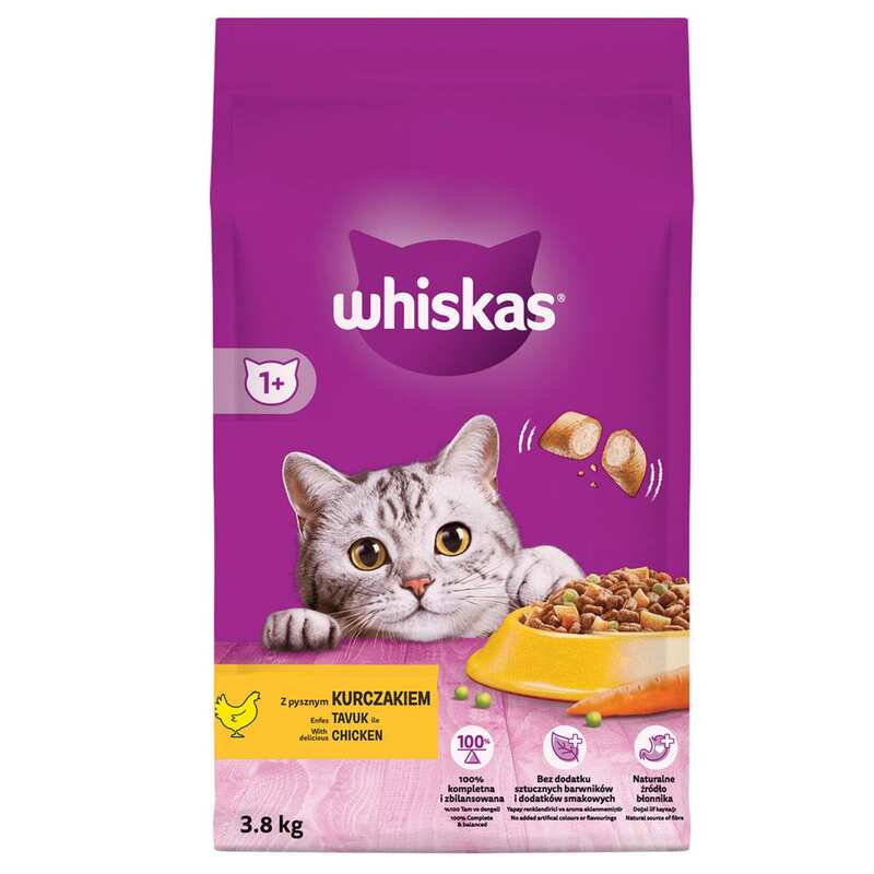 Whiskas - Whiskas Tavuklu Yetişkin Kedi Maması 3,8 kg