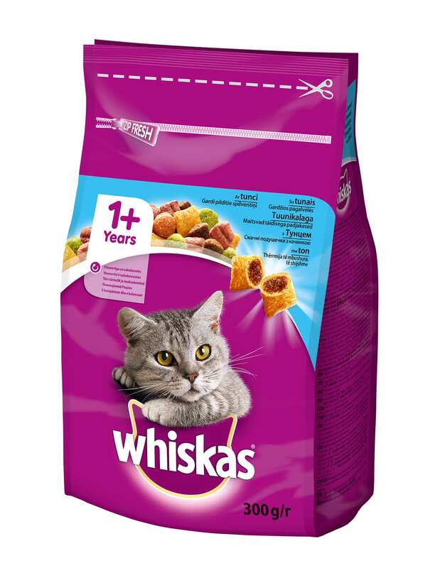 Whiskas - Whiskas Ton Balıklı Sebzeli Kuru Kedi Mama 300 Gr