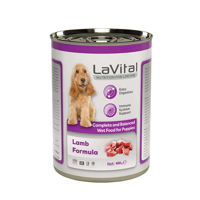 LaVital - Yavru Köpekler İçin Kuzu Etli & Pirinçli Püre / Yavru Köpekler İçin Tam Ve Dengeli Yaş Mama 400 Gr.