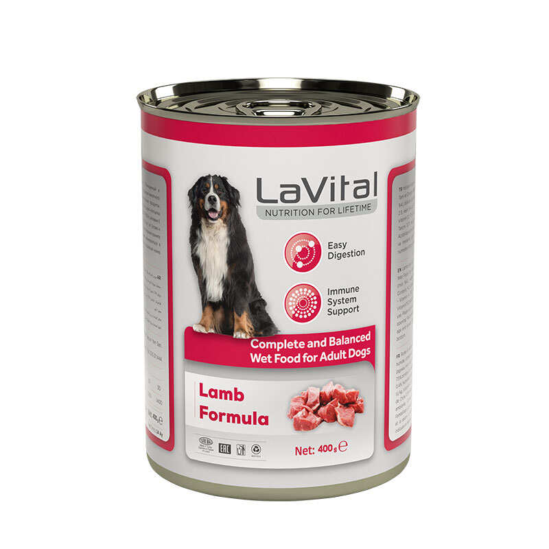 LaVital - Yetişkin Köpekler İçin Kuzu Etli & Pirinçli Püre / Yetişkin Köpekler İçin Tam Ve Dengeli Yaş Mama 400 Gr.