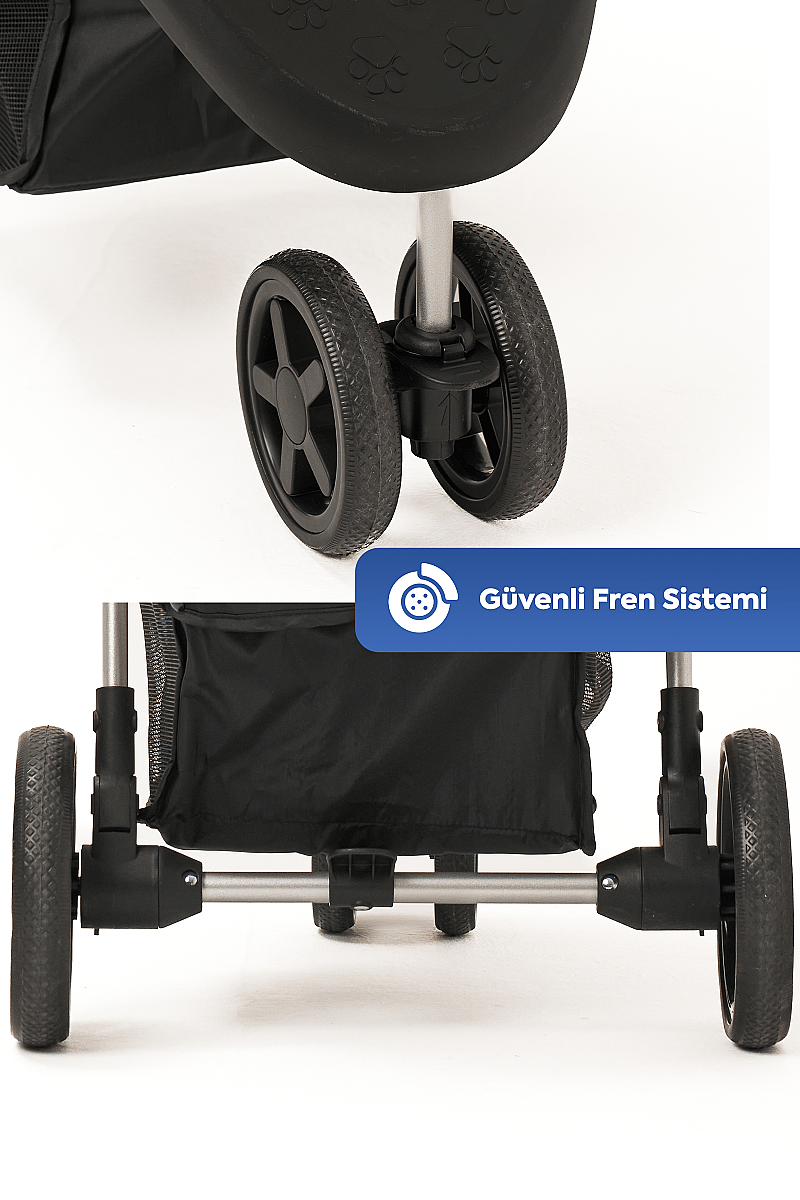 ZAMPA TRİBORO KÖPEK&KEDİ ARABA BLACK 46x85x91,5 cm - 5