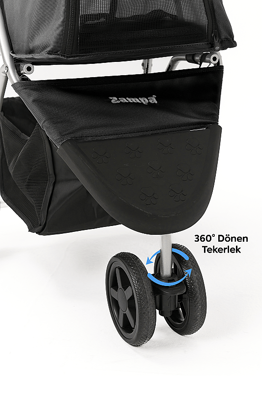 ZAMPA TRİBORO KÖPEK&KEDİ ARABA BLACK 46x85x91,5 cm - 6